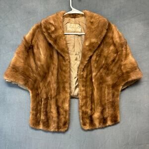 Vintage 1950's Kaufman Bros Fur Stole Mob Wife Glam Runway Fabulous Old Money